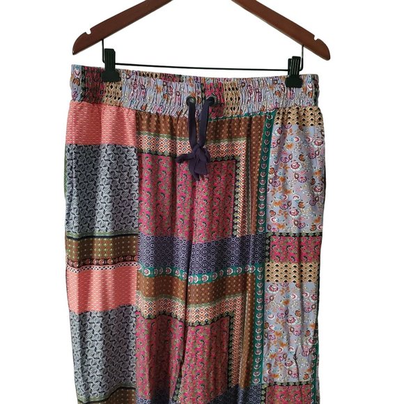 Romans Patchwork High Rise Wide Leg Palazzo Pants Plus Size 18W - Picture 2 of 7